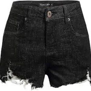 NWT!!! Women's Black Distressed Shorts